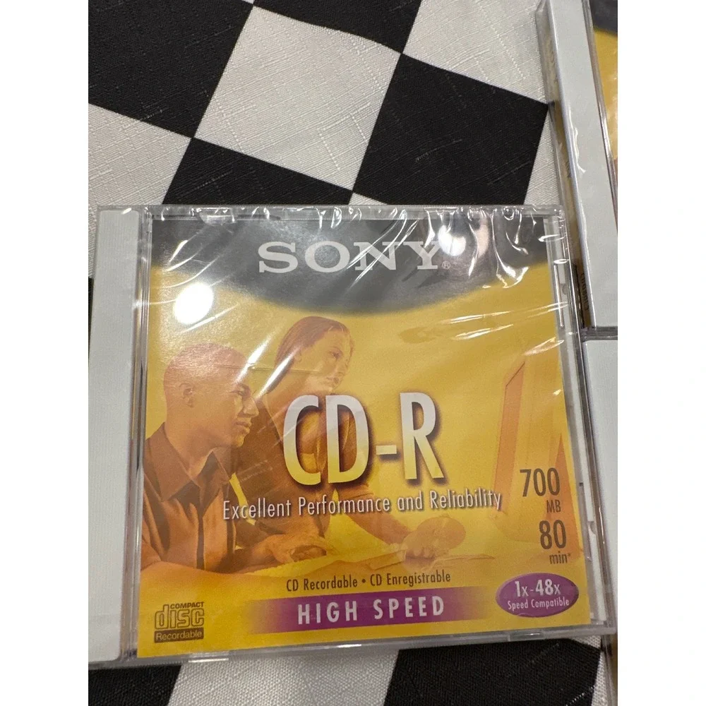 Sony CD-R 700MB 80 Minute High Speed Recordable Blank Media Lot of 4 Sealed